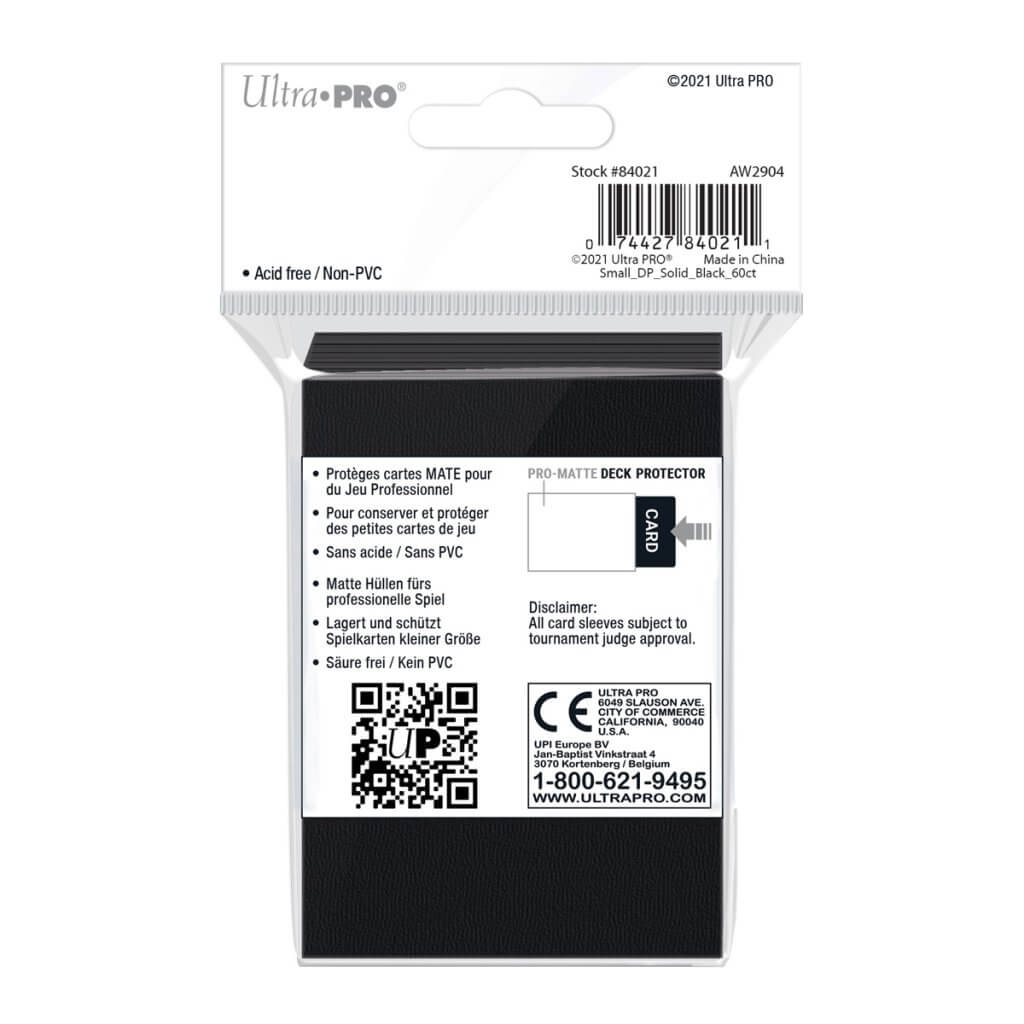 ULTRA PRO Deck Protector - Pro-Matte Small 60ct Black - Image 3