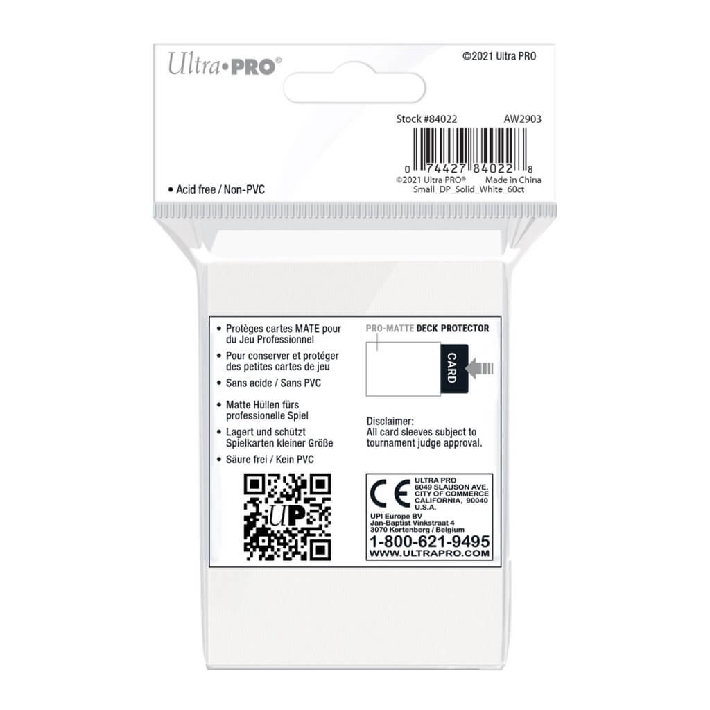 ULTRA PRO Deck Protector - Pro-Matte Small 60ct White - Image 3