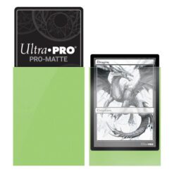 Alternative view of ULTRA PRO PRO-Matte - Deck Protector Sleeves Lime Green 50ct
