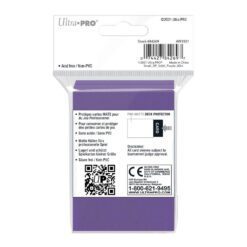 ULTRA PRO - SMALL PRO - Matte - Deck Protector Sleeves Purple - Image 3