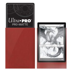 Alternative view of ULTRA PRO - Non-Glare - Pro Matte Standard Deck Protector - Red 100 ct