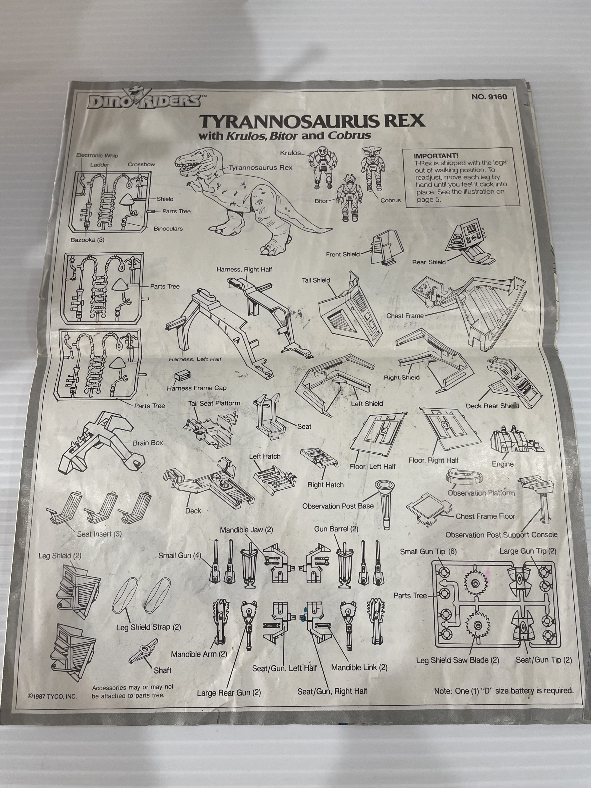 DINO-RIDERS 1988 Tyrannosaurus Rex by Tyco Toys - Image 10