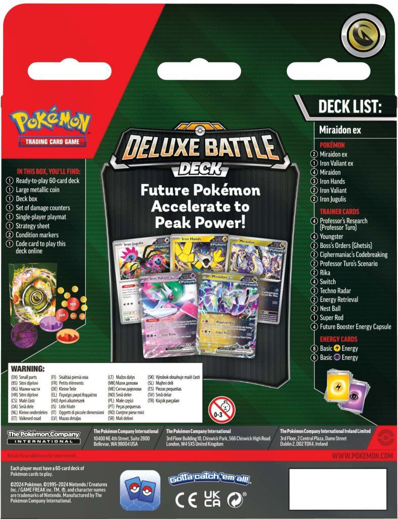 POKÉMON TCG Miraidon ex / Koraidon ex Deluxe Battle Deck - Image 3