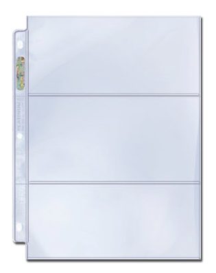 ULTRA PRO Page - 3-Pocket - Platinum