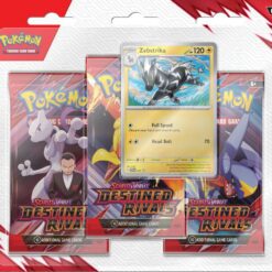 Alternative view of Pokemon TCG Scarlet & Violet Destined Rivals Three booster blister