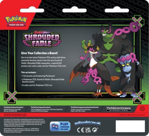 POKÉMON TCG Scarlet & Violet 6.5 Shrouded Fable 3 Pack Blister
