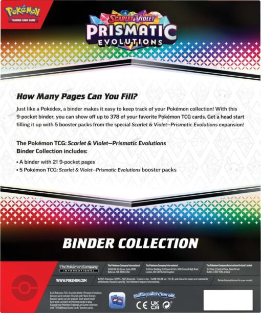 POKÉMON TCG Scarlet & Violet 8.5 Prismatic Evolutions Binder Collection - Image 4