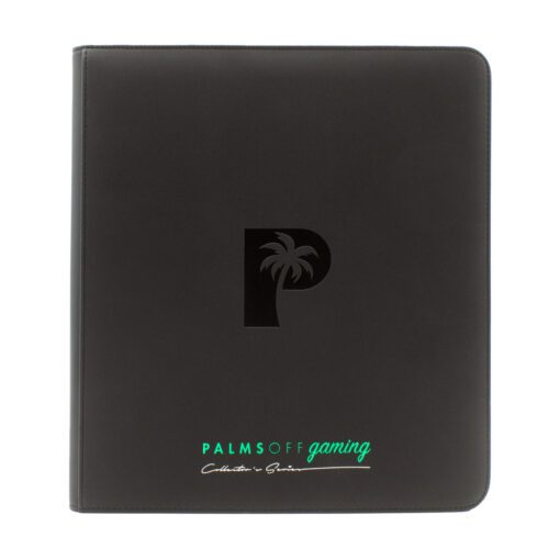 PALMS OFF GAMING Collector's Series 12 Pocket Zip Trading Card Binder BLACK - Image 2