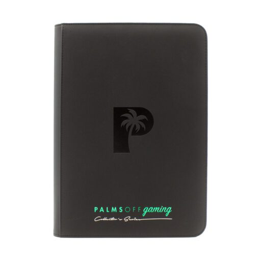 PALMS OFF GAMING Collector's Series 9 Pocket Zip Trading Card Binder BLACK - Image 2