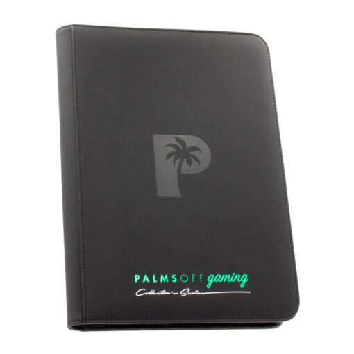 PALMS OFF GAMING Collector's Series 9 Pocket Zip Trading Card Binder BLACK