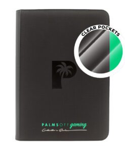 PALMS OFF GAMING Collector's Series Top Loader Zip Binder CLEAR