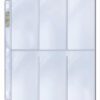 1 x Box of 100, 6-Pocket pages. Ultra PRO Platinum Hologram Pages in six-pocket vertical style. Archival quality pages that holds cards 2-1/2″ X 5-1/4″ or smaller; ideal for long trading cards, coupons and other collectibles.